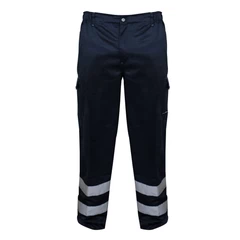 PANTALON CARGO GABARDINA CON CINTA REFLECTANTE