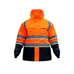 Parka Mujer Nebraska S30 Bicolor Azul-Naranjo Siberia