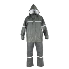 Traje Sealtop PU-PVC Antiácido Verde con Cinta Reflectante Siberia