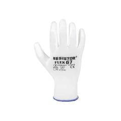 Guantes Flex 67 Palma Pu Blanco Resistor