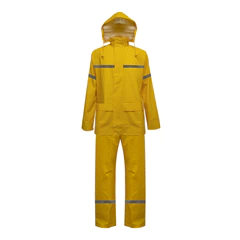 Traje Sealtop PU-PVC Antiácido con Cinta Reflectante Amarillo Siberia