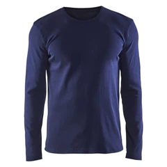 Polera Cuello Redondo Manga Larga Azul Kumen