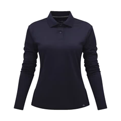 Polera Waffle Mujer Manga Larga Azul Kumen