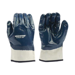 Guantes Kron Sc Nitrilo Azul Puño Seguridad ISP Resistor