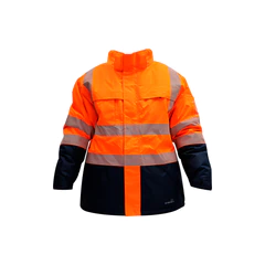 Parka Mujer Nebraska S20 Bicolor Azul-Naranjo Siberia