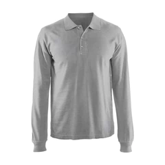 Polera Pique Gris Manga Larga Kumen
