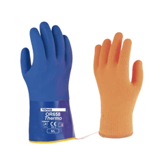 Guantes Or658 PVC Resistente Azul Térmico Towa