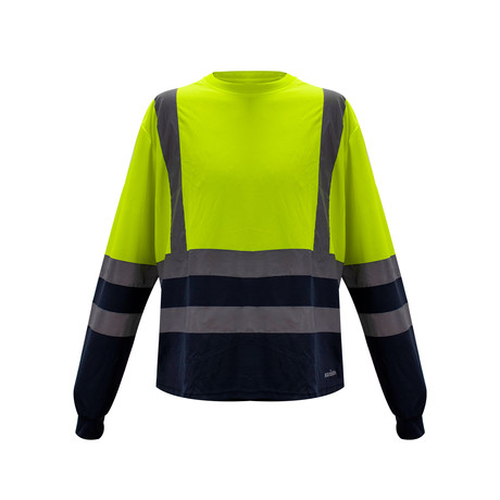 POLERA COOLDRY CUELLO REDONDO HI VIS BICOLOR NARANJO KUMEN - Exoset