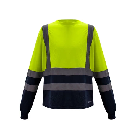 POLERA COOLDRY CUELLO REDONDO HI VIS BICOLOR AMARILLO KUMEN
