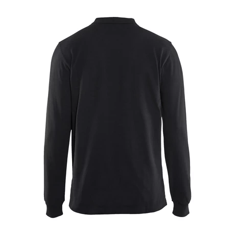 POLERA PIQUE NEGRO MANGA LARGA KUMEN