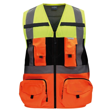 CHALECO GEOLOGO MINERO MUJER BICOLOR AMARILLO-NARANJA KUMEN