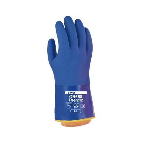 GUANTE OR658 PVC RESISTENTE AZUL TÉRMICO TOWA