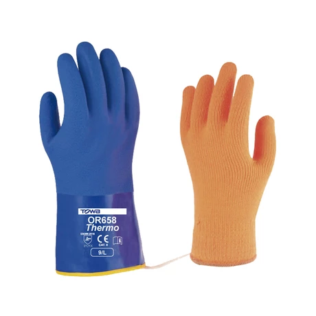 GUANTE OR658 PVC RESISTENTE AZUL TÉRMICO TOWA