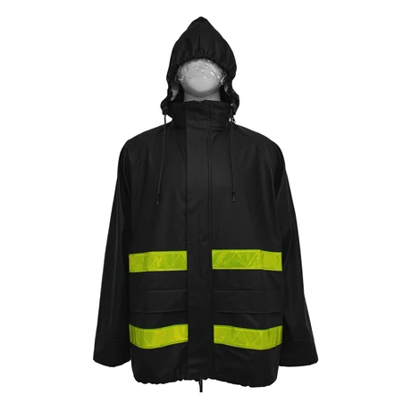 TRAJE SEALTOP PU/PVC ANTIÁCIDO DÍA Y NOCHE CON CINTA REFLECTANTE VERDE SIBERIA