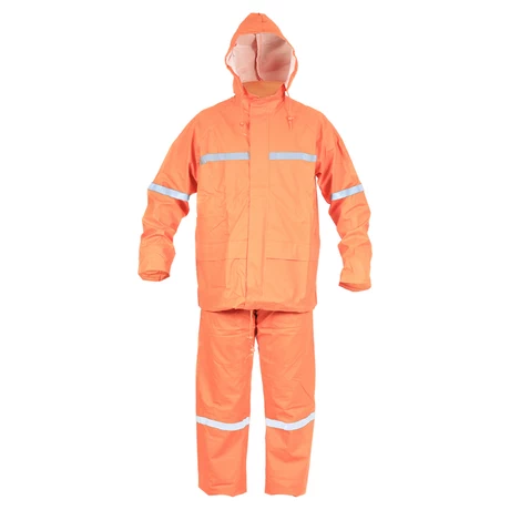 TRAJE SEALTOP PU/PVC ANTIÁCIDO NARANJO CON CINTA REFLECTANTE SIBERIA