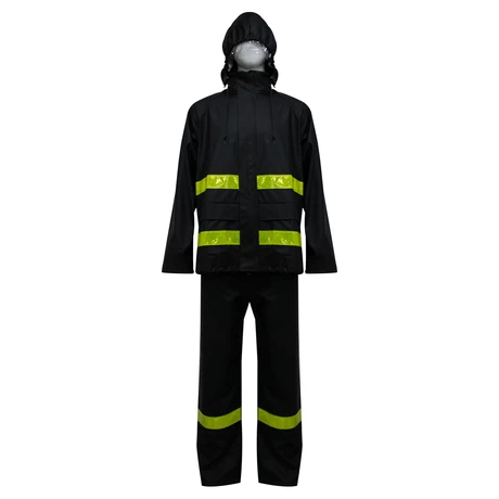TRAJE SEALTOP PU/PVC ANTIÁCIDO DÍA Y NOCHE CON CINTA REFLECTANTE VERDE SIBERIA