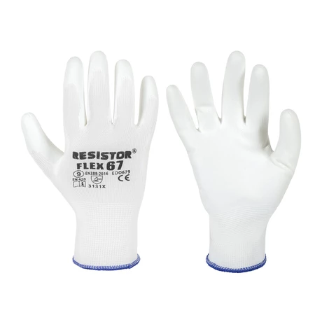 GUANTE FLEX 67 PALMA PU BLANCO RESISTOR