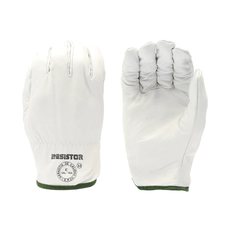 GUANTE CABRITILLA BLANCO CON FORRO RESISTOR