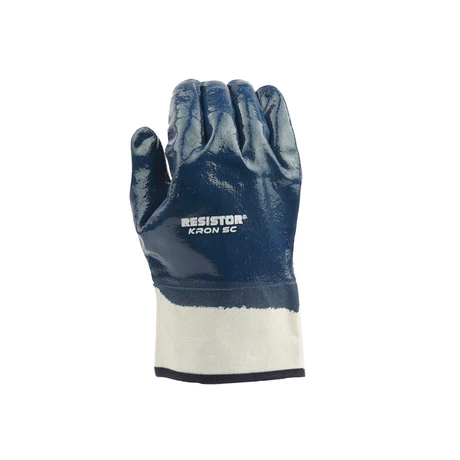 GUANTE KRON SC NITRILO AZUL PUÑO SEGURIDAD ISP RESISTOR