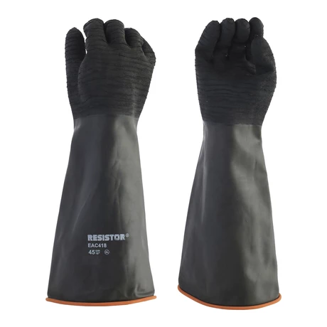 GUANTE GOMA BICOLOR PALMA RUGOSA 18' ISP RESISTOR