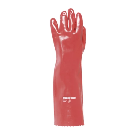 GUANTE KRON PVC ROJO Q1 18' (45CM) ISP RESISTOR