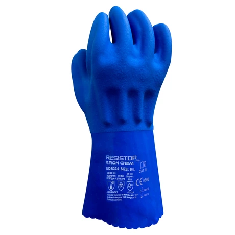 GUANTE KRON CHEM IMPACT PVC AZUL ISP RESISTOR