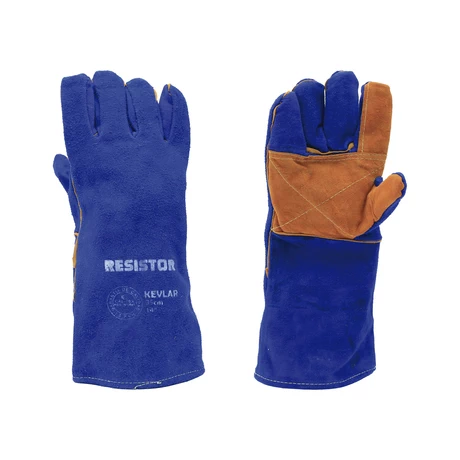 GUANTE SOLDADOR AZUL KEVLAR 14'' RESISTOR
