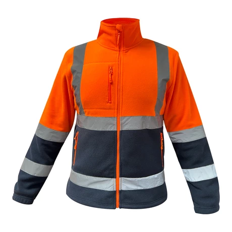 POLERON MICROPOLAR BICOLOR NARANJO/AZUL KUMEN