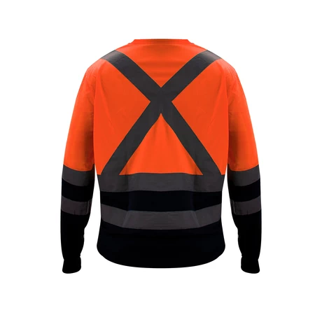 POLERA COOLDRY CUELLO REDONDO HI VIS BICOLOR NARANJO KUMEN