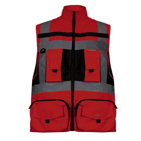 CHALECO GEOLOGO MINERO ANTIÁCIDO ROJO