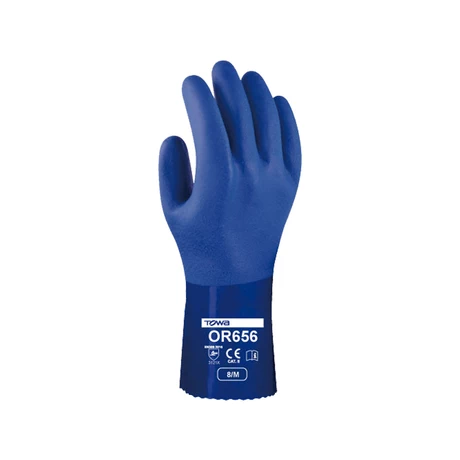 GUANTE OR656 PVC RESISTENTE AZUL ISP TOWA