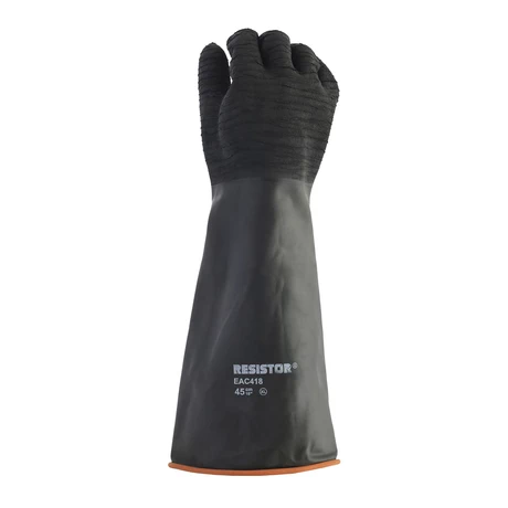 GUANTE GOMA BICOLOR PALMA RUGOSA 18' ISP RESISTOR