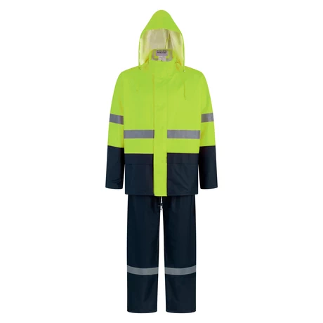 TRAJE SEALTOP PU/PVC ANTIÁCIDO AMARILLO/AZÚL CON CINTA REFLECTANTE SIBERIA