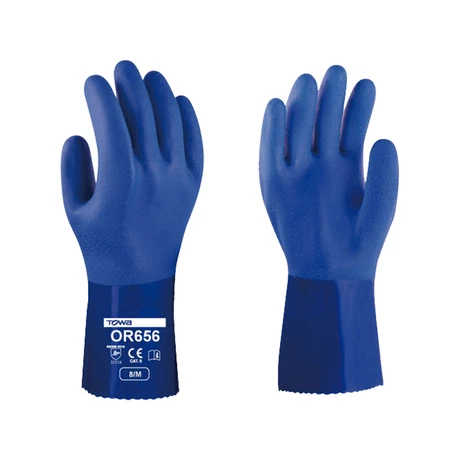 GUANTE OR656 PVC RESISTENTE AZUL ISP TOWA