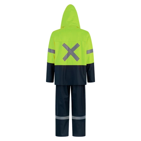 TRAJE SEALTOP PU/PVC ANTIÁCIDO AMARILLO/AZÚL CON CINTA REFLECTANTE SIBERIA
