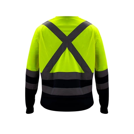 POLERA COOLDRY CUELLO REDONDO HI VIS BICOLOR AMARILLO KUMEN