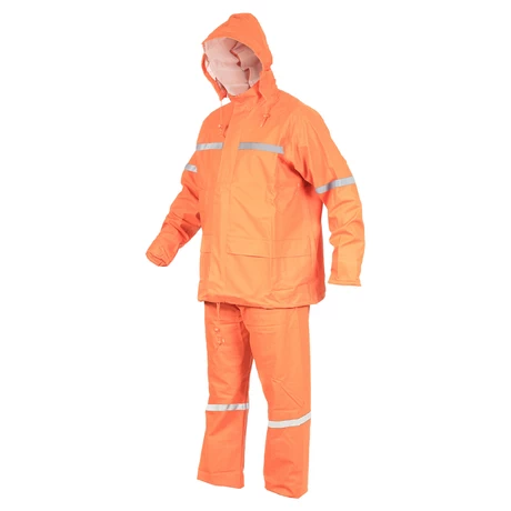 TRAJE SEALTOP PU/PVC ANTIÁCIDO NARANJO CON CINTA REFLECTANTE SIBERIA