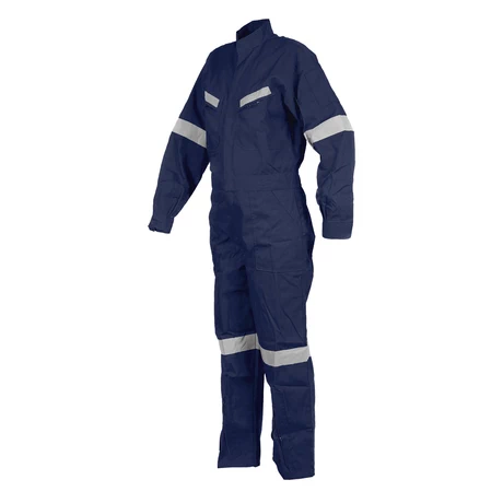 BUZO GABARDINA 100% ALGODON CON REFLECTANTE AZUL 240 GMS KUMEN