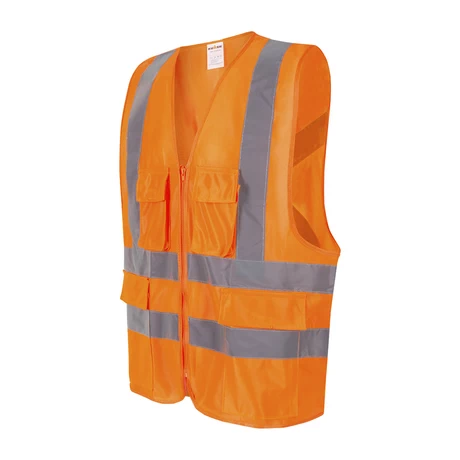 CHALECO REFLECTANTE MODELO SUPERVISOR 4 BOLSILLOS NARANJO KUMEN