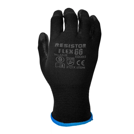 GUANTE FLEX 66 PALMA PU NEGRO ISP RESISTOR