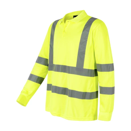 POLERA PIQUE HI VIS MANGA LARGA AMARILLO KUMEN