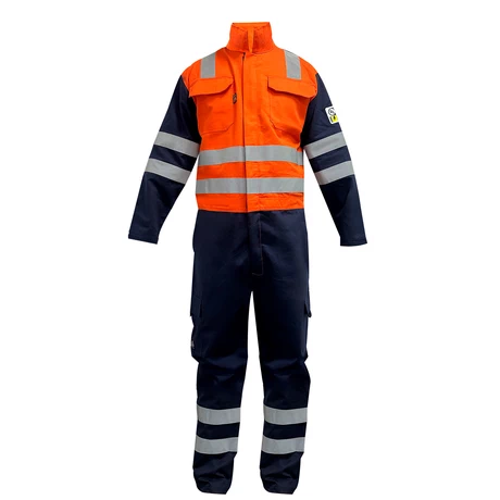 BUZO NOMAX FR100 BICOLOR NARANJO/AZUL KUMEN