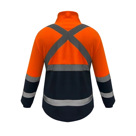 POLERON MICROPOLAR BICOLOR NARANJO/AZUL KUMEN