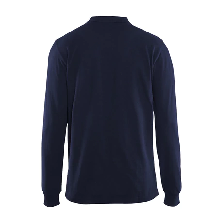 Polera Pique Azul Manga Larga Kumen