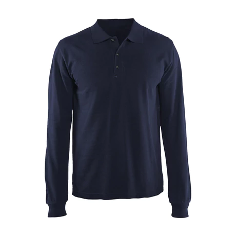 Polera Pique Azul Manga Larga Kumen