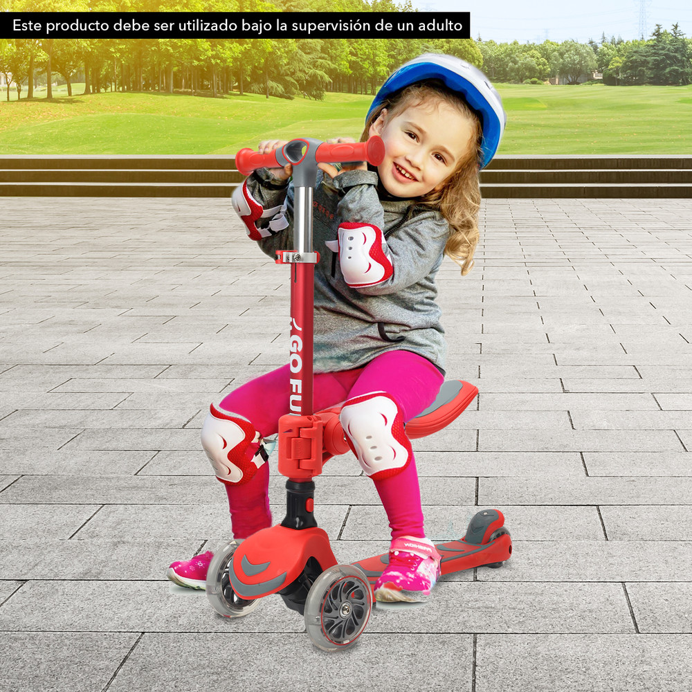 Scooter Infantil 2 en 1 GOFUN Rojo