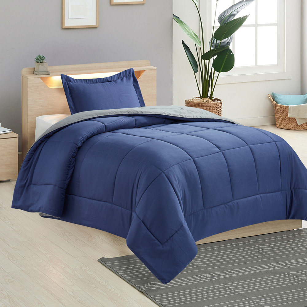 Plumón Reversible Marnie 1.5 Plazas Azul