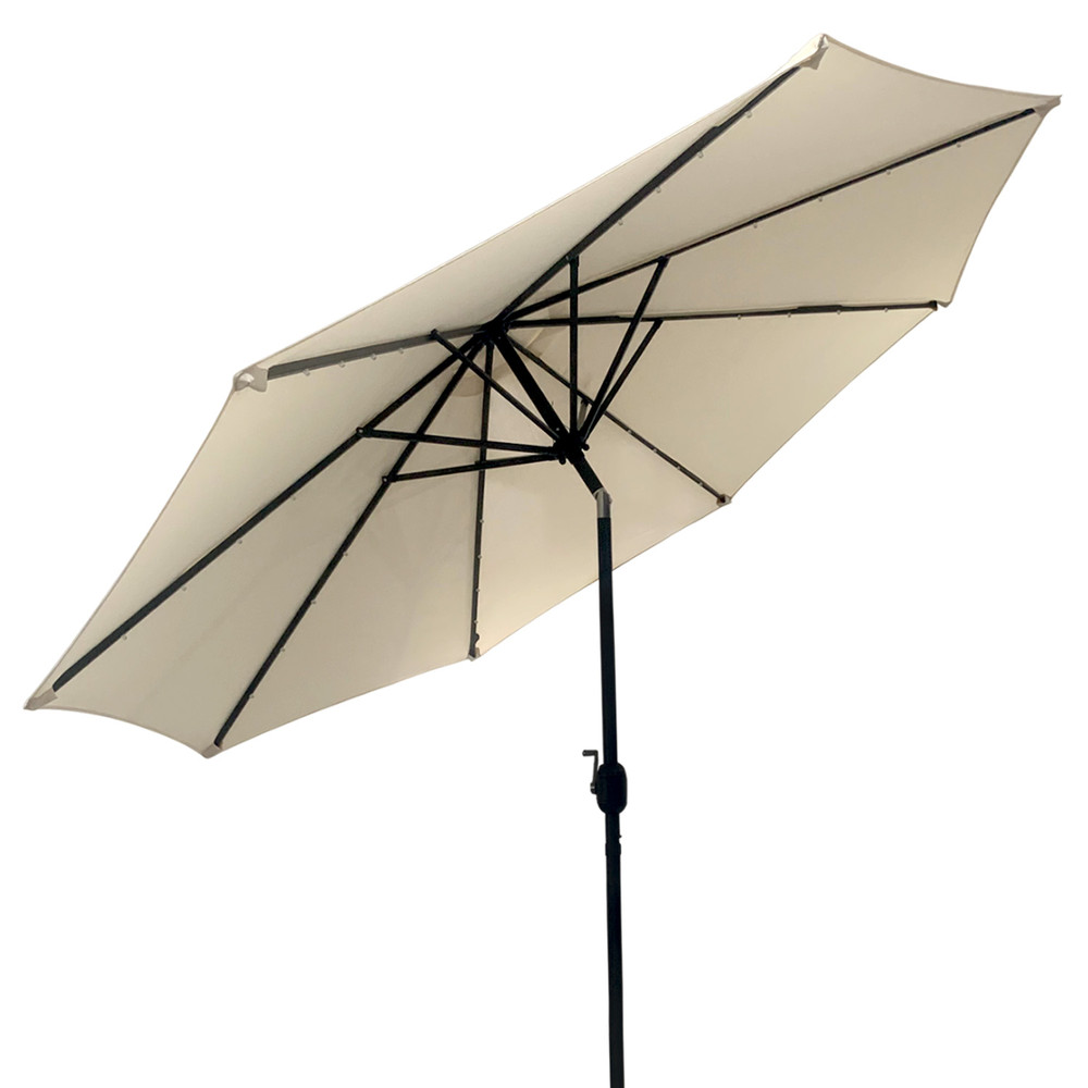 Sombrilla Quitasol con Iluminación Solar Beige