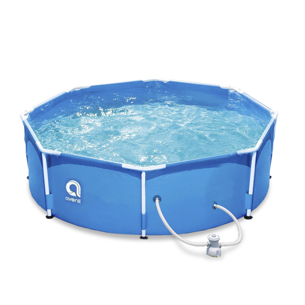 Piscina con Filtro 4383 L 76x300 cm Celeste