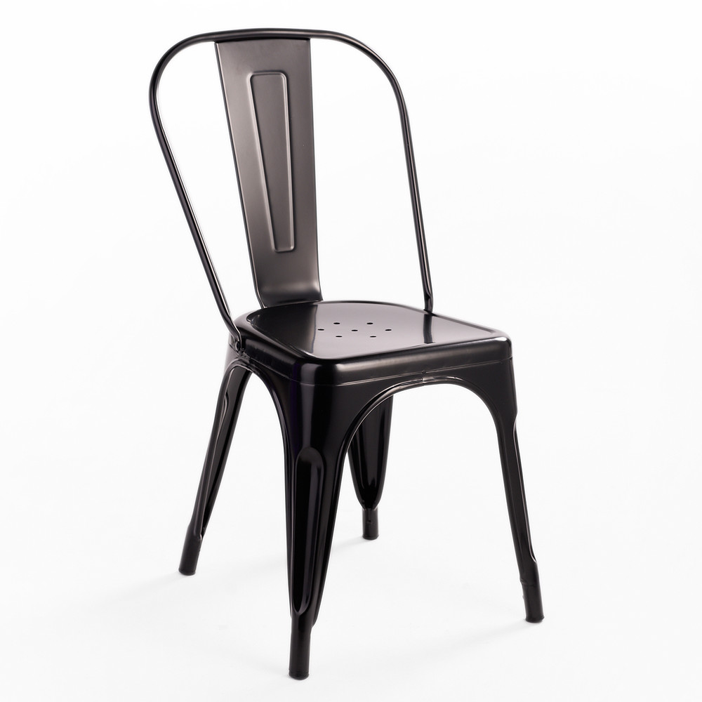 Silla de Bar Metal Tolix Negro